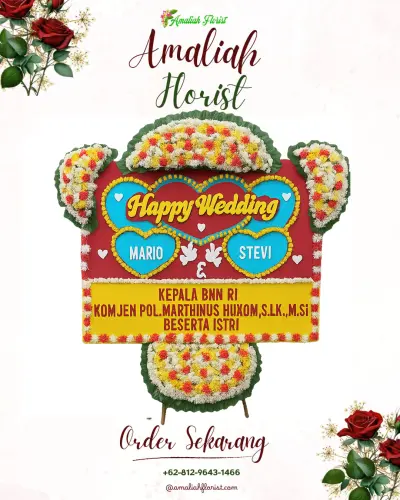 Karangan Papan Bunga Pernikahan di Babakan Madang